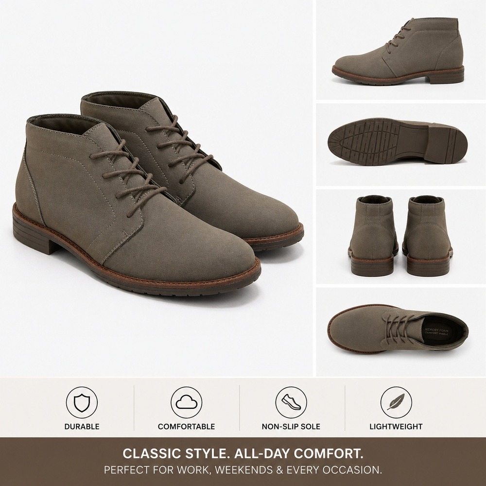 Men's Boots by Goodfellow & Co Jerad Chukka Gray Size 12 New With Tags